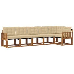 Ensemble de canapés d'extérieur 6 pcs Naturel et Beige 527057527057