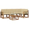 Ensemble de canapés d'extérieur 6 pcs Naturel et Beige 527059527059