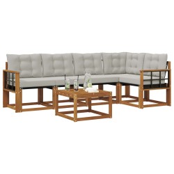 Ensemble de canapés d'extérieur 6 pcs Gris Naturel et Clair 527060527060