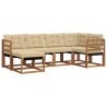 Ensemble de canapés d'extérieur 6 pcs Naturel et Beige 527061527061