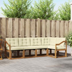 Ensemble de canapés d'extérieur 5 pcs Naturel et Crème 527062527062