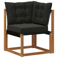 Ensemble de canapés d'extérieur 6 pcs Naturel et Noir 527063527063