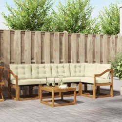 Ensemble de canapés d'extérieur 6 pcs Naturel et Crème 527068527068