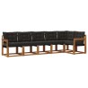 Ensemble de canapés d'extérieur 6 pcs Naturel et Noir 527069527069