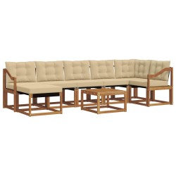 Ensemble de canapés d'extérieur 8 pcs Naturel et Beige 527080527080