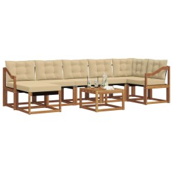 Ensemble de canapés d'extérieur 8 pcs Naturel et Beige 527080527080