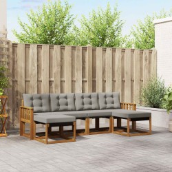 Ensemble de canapés d'extérieur 6 pcs Gris Naturel et Clair 527081527081