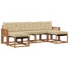 Ensemble de canapés d'extérieur 6 pcs Naturel et Beige 527082527082