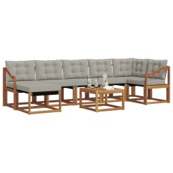 Ensemble de canapés d'extérieur 8 pcs Gris Naturel et Clair 527083527083