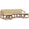 Ensemble de canapés d'extérieur 6 pcs Naturel et Beige 527085527085