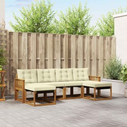 Ensemble de canapés d'extérieur 6 pcs Naturel et Crème 527093527093