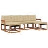 Ensemble de canapés d'extérieur 6 pcs Naturel et Beige 527095527095