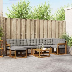 Ensemble de canapés d'extérieur 8 pcs Gris Naturel et Clair 527101527101