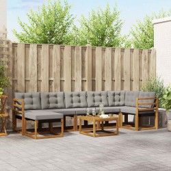 Ensemble de canapés d'extérieur 8 pcs Gris Naturel et Clair 527102527102