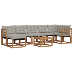 Ensemble de canapés d'extérieur 8 pcs Gris Naturel et Clair 527102527102