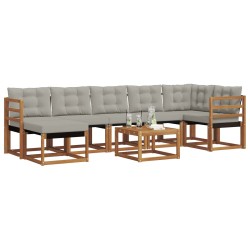 Ensemble de canapés d'extérieur 8 pcs Gris Naturel et Clair 527102527102
