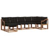 Ensemble de canapés d'extérieur 7 pcs Naturel et Noir 527103527103