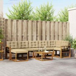 Ensemble de canapés d'extérieur 8 pcs Naturel et Beige 527104527104