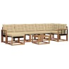 Ensemble de canapés d'extérieur 8 pcs Naturel et Beige 527104527104