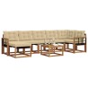 Ensemble de canapés d'extérieur 8 pcs Naturel et Beige 527104527104