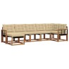 Ensemble de canapés d'extérieur 7 pcs Naturel et Beige 527107527107