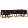 Ensemble de canapés d'extérieur 7 pcs Naturel et Noir 527108527108