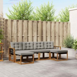 Ensemble de canapés d'extérieur 6 pcs Gris Naturel et Clair 527115527115