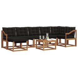 Ensemble de canapés d'extérieur 8 pcs Naturel et Noir 527120527120