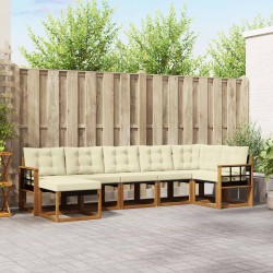 Ensemble de canapés d'extérieur 7 pcs Naturel et Crème 527122527122