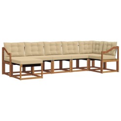 Ensemble de canapés d'extérieur 7 pcs Naturel et Beige 527123527123