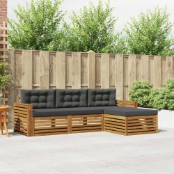 Ensemble de canapés d'extérieur 4 pcs Naturel et Anthracite 527124527124