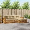 Ensemble de canapés d'extérieur 4 pcs Naturel et Beige 527125527125