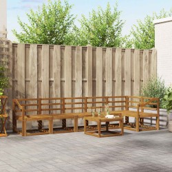 Ensemble de canapés d'extérieur 7 pcs Naturel 527126527126