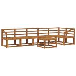 Ensemble de canapés d'extérieur 7 pcs Naturel 527126527126