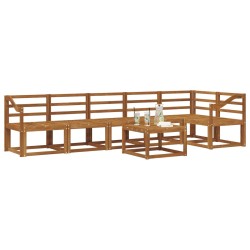 Ensemble de canapés d'extérieur 7 pcs Naturel 527126527126