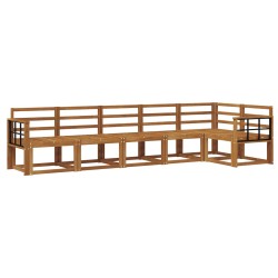 Ensemble de canapés d'extérieur 6 pcs Naturel 527127527127