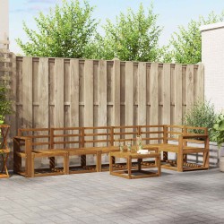 Ensemble de canapés d'extérieur 7 pcs Naturel 527128527128