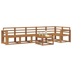 Ensemble de canapés d'extérieur 7 pcs Naturel 527128527128