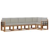Ensemble de canapés d'extérieur 6 pcs Gris Naturel et Clair 527130527130