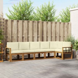 Ensemble de canapés d'extérieur 6 pcs Naturel et Crème 527134527134