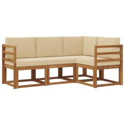 Ensemble de canapés d'extérieur 4 pcs Naturel et Beige 527138527138