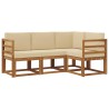 Ensemble de canapés d'extérieur 4 pcs Naturel et Beige 527138527138