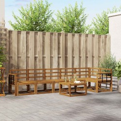 Ensemble de canapés d'extérieur 7 pcs Naturel 527140527140