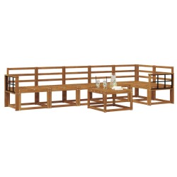 Ensemble de canapés d'extérieur 7 pcs Naturel 527140527140