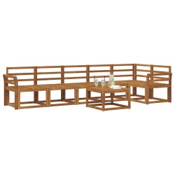 Ensemble de canapés d'extérieur 7 pcs Naturel 527141527141