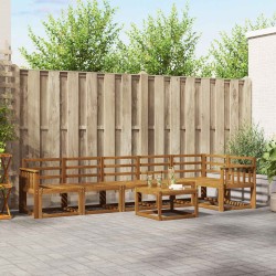 Ensemble de canapés d'extérieur 7 pcs Naturel 527142527142