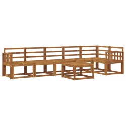 Ensemble de canapés d'extérieur 7 pcs Naturel 527142527142
