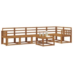 Ensemble de canapés d'extérieur 7 pcs Naturel 527142527142