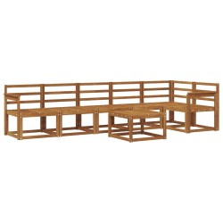 Ensemble de canapés d'extérieur 7 pcs Naturel 527143527143