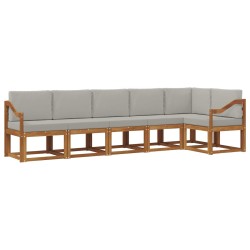 Ensemble de canapés d'extérieur 6 pcs Gris Naturel et Clair 527145527145